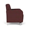 Lesro Siena Lounge Reception Guest Chair w/ Front Casters, 27 in W 29.5 in L 32.5 in H SN1101 - alternate 2
